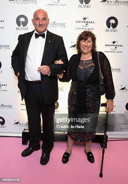 Janis Seaton, Amy's Mother attends the Amy Winehouse Foundation Gala Red Carpet at The Savoy Hotel on October 15, 2015 in London, England.