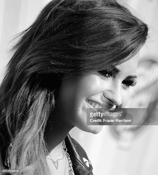 Actress/singer Demi Lovato arrives at Fox's "American Idol" XIII Finale at Nokia Theatre L.A. Live on May 21, 2014 in Los Angeles, California.