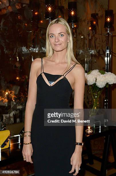 Virginie Courtin Clarins attends the Frieze Dinner hosted by Mugler for their handbag line launch at Rosewood London on October 15, 2015 in London,...