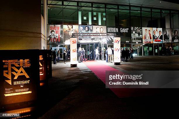 General view of the opening night of the festival for German TV shows 'Seriencamp' at HFF on October 15, 2015 in Munich, Germany. The Seriencamp is...