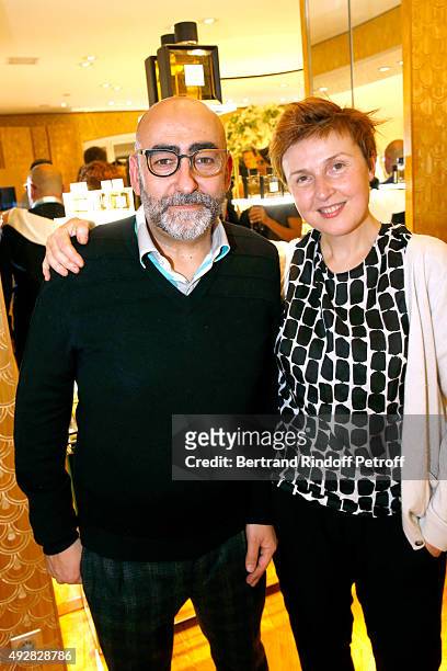 Creators of the character of 'La petite robe noire' of Guerlain, Olivier Kuntzel and Florence Deygas attend the Opening of the 'Genre Ideal'...
