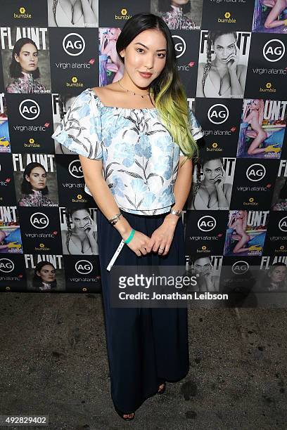 Stephanie Villa attends the Flaunt Magazine And AG Celebrate The LA launch Of The CALIFUK Issue At The Hollywood Roosevelt at Hollywood Roosevelt...