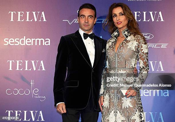 Enrique Ponce and Paloma Cuevas attend Arts, Sciences and Sports Telva Awards 2015 at Palau de Les Arts Reina Sofia on October 15, 2015 in Valencia,...