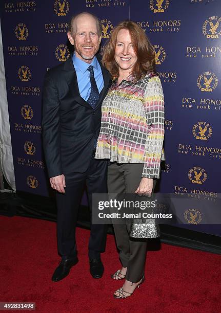 Director Ron Howard and Cheryl Howard attend the DGA Honors 2015 Gala on October 15, 2015 in New York City.