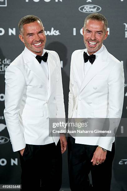 Dan and Dean Caten attend fashion 'ICON Awards, Men of the Year' at Casa Velazquez on October 15, 2015 in Madrid, Spain.