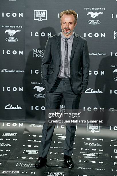 Tristan Ulloa attends fashion 'ICON Awards, Men of the Year' at Casa Velazquez on October 15, 2015 in Madrid, Spain.