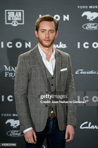 Pablo Rivero attends fashion 'ICON Awards, Men of the Year' at Casa Velazquez on October 15, 2015 in Madrid, Spain.