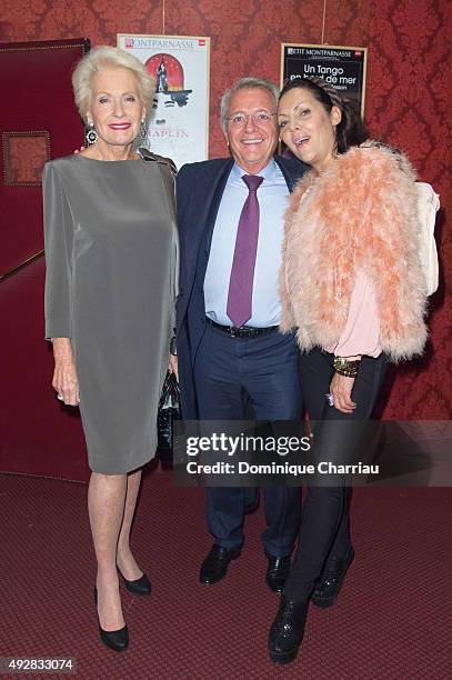 Monique Raimond, guest and Princesse Hermine de Clermont-Tonnerre attend the " Un Certain Charles Spencer Chaplin" Premiere and Gala To Benefit Aide...