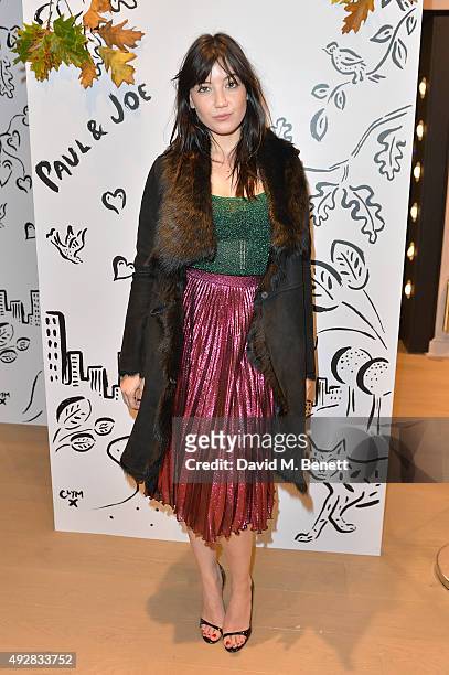 Daisy Lowe attends the launch of the Paul & Joe London flagship store hosted by Grey Goose on October 15, 2015 in London, England.