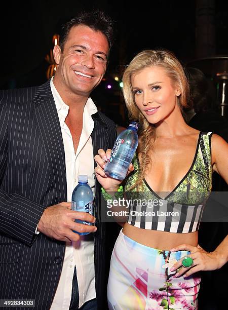 Personality Romain Zago and model/TV personality Joanna Krupa attend OK Magazine's So Sexy L.A. Event at LURE on May 21, 2014 in Los Angeles,...