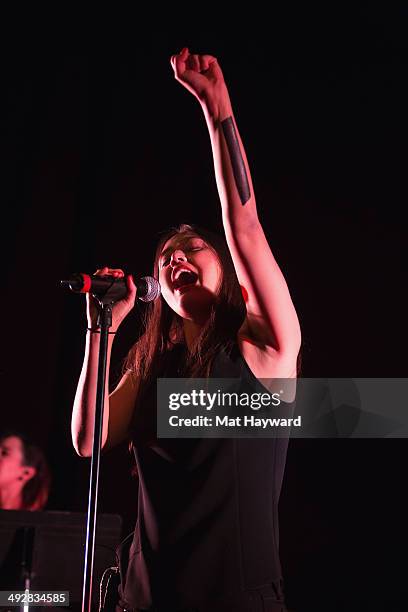 Dia Frampton of Arches performs on stage at The Paramount Theater on May 21, 2014 in Seattle, Washington.