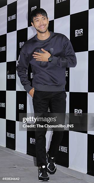 Choi Siwon of Super Junior attends the EXR flagship store opening event at Sinsa-dong on October 12, 2015 in Seoul, South Korea.