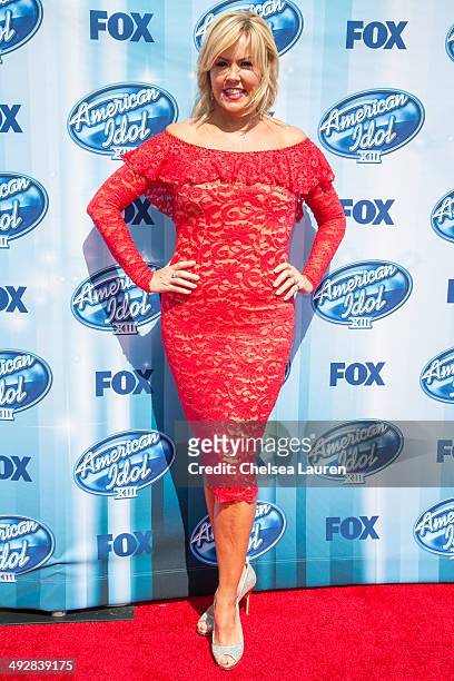 Personality Mary Murphy arrives at the American Idol XIII grand finale at Nokia Theatre L.A. Live on May 21, 2014 in Los Angeles, California.