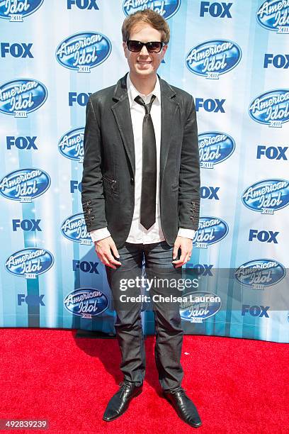 Singer Scott MacIntyre arrives at the American Idol XIII grand finale at Nokia Theatre L.A. Live on May 21, 2014 in Los Angeles, California.