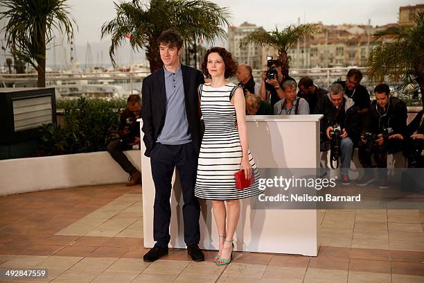 Actors Barry Ward and Simone Kirby attend the "Jimmy's Hall" photocall during the 67th Annual Cannes Film Festival on May 22, 2014 in Cannes, France.