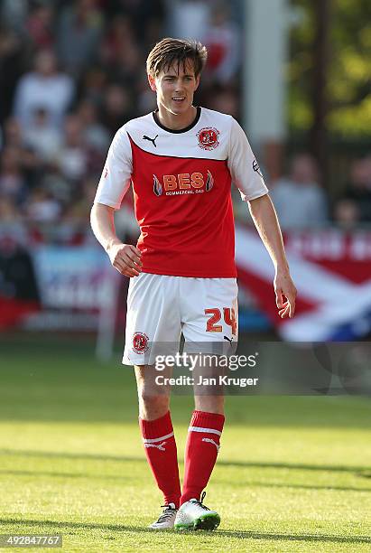 Josh Morris of Fleetwood Town in action during the Sky Bet League Two play off Semi Final second leg match between Fleetwood Town and York City at...