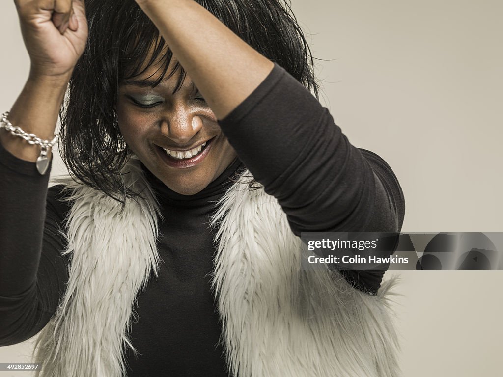 Black woman laughing
