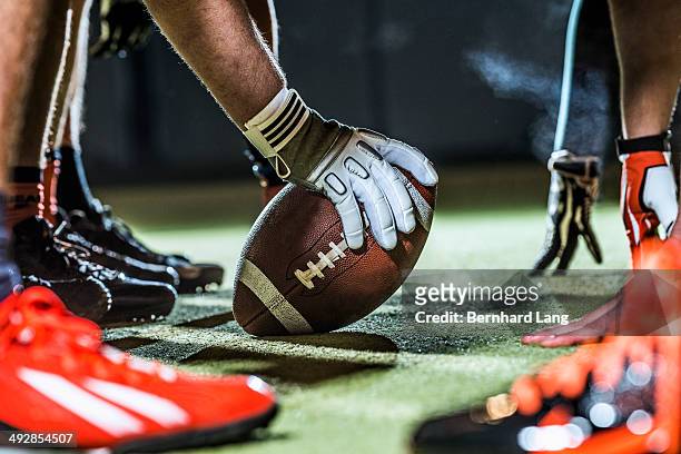 american football, close up - american football team stockfoto's en -beelden