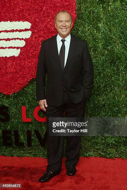 Designer Michael Kors attends the 2015 God's Love WE Deliver Golden Heart Awards at Spring Studios on October 15, 2015 in New York City.