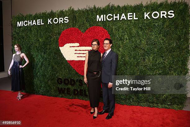 Actress Emily Blunt, Desiree Gruber, and Kyle MacLachlan attend the 2015 God's Love WE Deliver Golden Heart Awards at Spring Studios on October 15,...