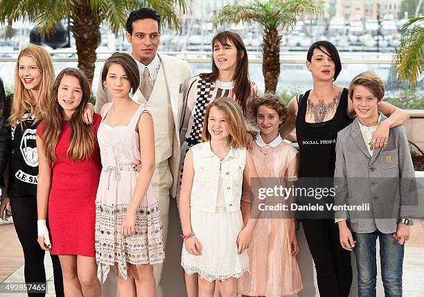 Anna Lou Castoldi, Carolina Poccioni, guest, Gabriel Garko, Charlotte Gainsbourg, Alice Pea; Giulia Salerno, Director Asia Argento and Andrea...