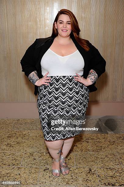 Model Tess Holliday attends Dinner With A Cause 18th Annual Gala at JW Marriott Los Angeles at L.A. LIVE on October 15, 2015 in Los Angeles,...