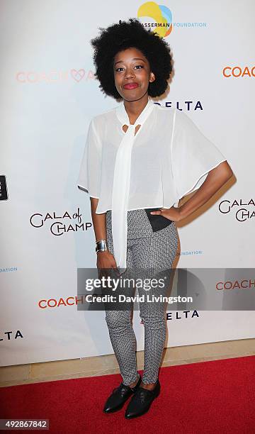 Actress Diona Reasonover attends the CoachArt 2015 Gala of Champions at The Beverly Hilton Hotel on October 15, 2015 in Beverly Hills, California.