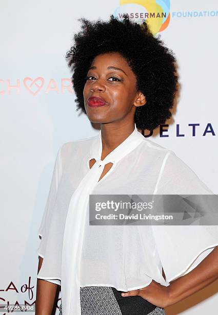 Actress Diona Reasonover attends the CoachArt 2015 Gala of Champions at The Beverly Hilton Hotel on October 15, 2015 in Beverly Hills, California.