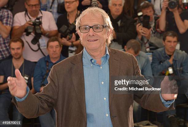 Director Ken Loach attends the "Jimmy's Hall" photocall during the 67th Annual Cannes Film Festival on May 22, 2014 in Cannes, France.