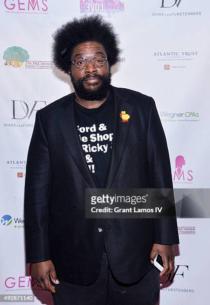 Questlove attends the GEMS' 2015 Love Revolution Gala at Pier 59 on October 15, 2015 in New York City.
