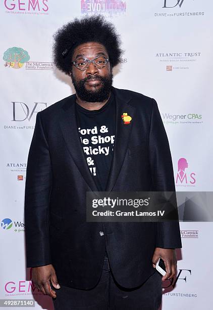 Questlove attends the GEMS' 2015 Love Revolution Gala at Pier 59 on October 15, 2015 in New York City.