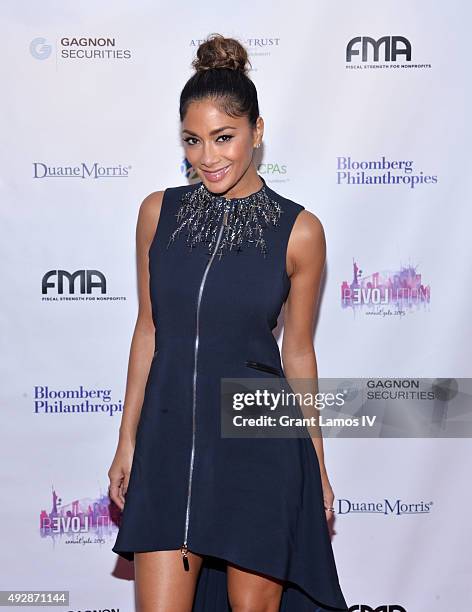 Nicole Scherzinger attends the GEMS' 2015 Love Revolution Gala at Pier 59 on October 15, 2015 in New York City.