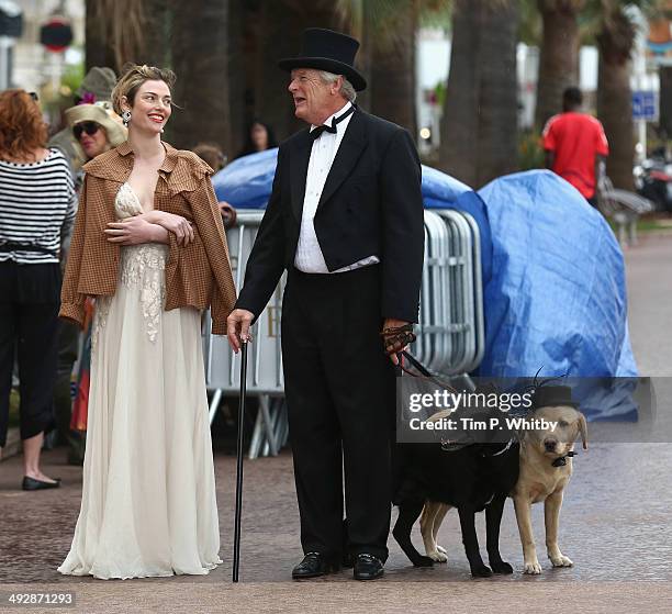 Actress Camilla Rutherford on set of "Palm Dog" during the 67th Annual Cannes Film Festival on May 22, 2014 in Cannes, France.