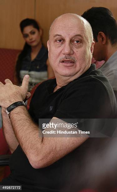 Bollywood actor Anupam Kher during an exclusive interview with HT City-Hindustan Times for the promotion of upcoming film Gang of Ghosts at HT Media...