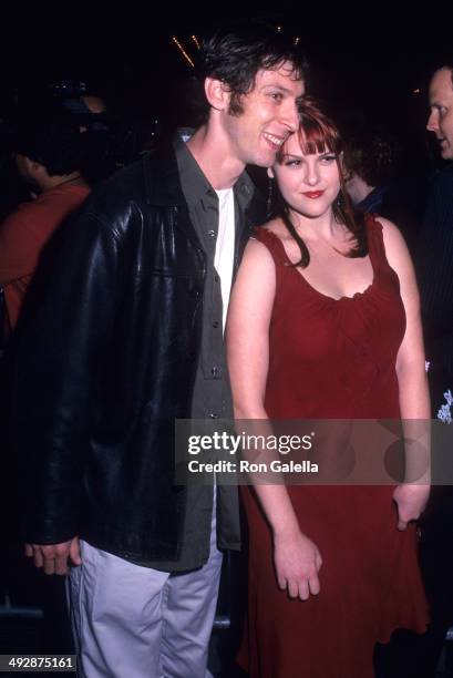 Actress Sara Rue and husband Mischa Livingstone attend the "Red Dragon" New York City Premiere on September 30, 2002 at the Ziegfeld Theatre in New...