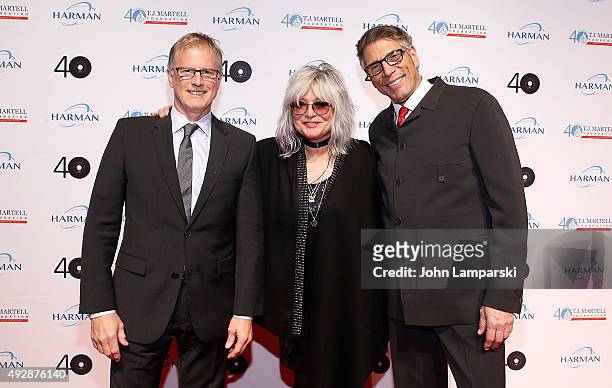 S : Alan Hunter, Nina Blackwood and Mark Goodman attend the T.J. Martell Foundation 40th Anniversary New York Honors Gala at Cipriani Wall Street on...