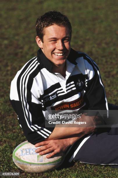 Newcastle Falcons player Jonny Wilkinson poses during a photoshoot at Kingston Park, Gosforth on March 11, 1998 in Gosforth, England.