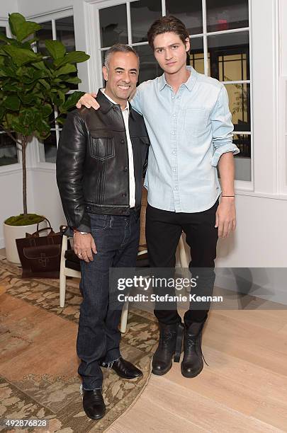 Designer Francisco Costa and actor Will Peltz attend The Apartment by The Line LA opening on October 15, 2015 in Los Angeles, California.