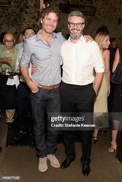 President, Assembled Brands, Mike Cook and Vice President of eCommerce, Assembled Brands, Marko Bon attend The Apartment by The Line LA opening on...