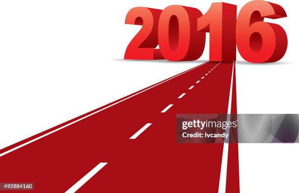 road to 2016 - new journey stock illustrations