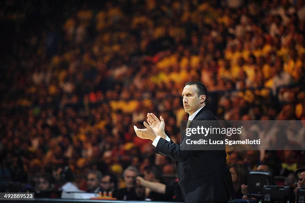 David Blatt, Head Coach of Maccabi Electra Tel Aviv during the Turkish Airlines Final Four Final game between Real Madrid vs Maccabi Electra Tel Aviv...