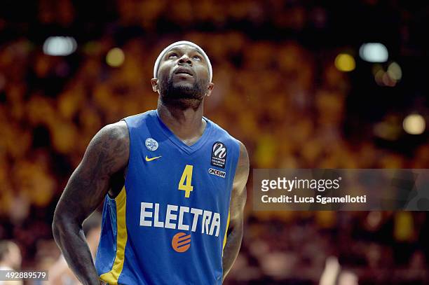 Tyrese Rice, #4 of Maccabi Electra Tel Aviv during the Turkish Airlines Final Four Final game between Real Madrid vs Maccabi Electra Tel Aviv at...
