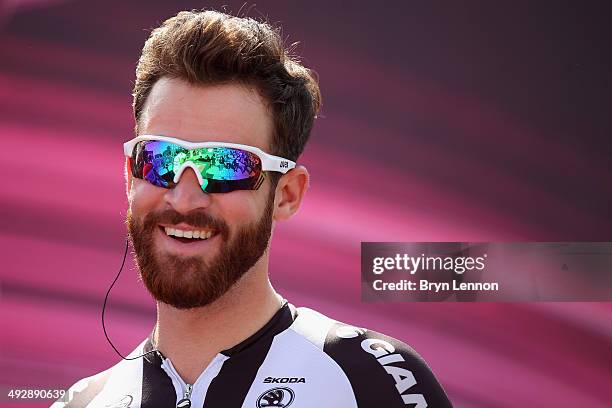 Simon Geschke of Team Giant-Shimano looks on ahead of the eleventh stage of the 2014 Giro d'Italia, a 249km medium mountain stage between Collecchio...