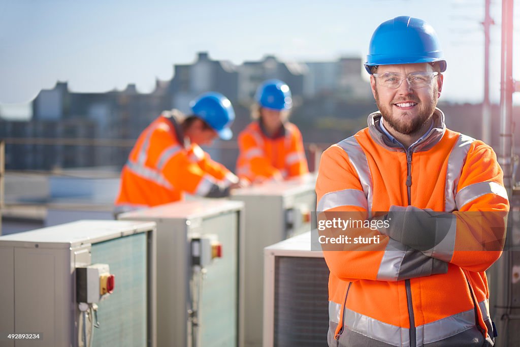 Air conditioning engineer portrait