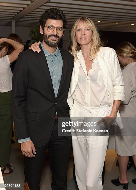 Josh Sussman and designer Jesse Kamm attend The Apartment by The Line LA opening on October 15, 2015 in Los Angeles, California.