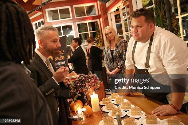 Harold Moore of Harold's Meat+Three and Commerce Sweet Shop discusses his dessert; The Best Coconut Cake with Actress Whoopi Goldberg and guests at...