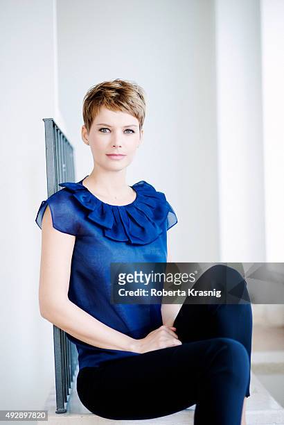 Actress Andrea Osvart is photographed for Self Assignment on November 07, 2013 in Rome, Italy. .