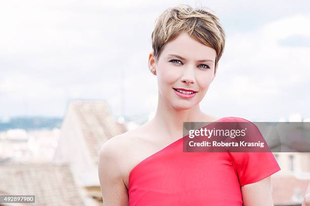 Actress Andrea Osvart is photographed for Self Assignment on November 07, 2013 in Rome, Italy. .