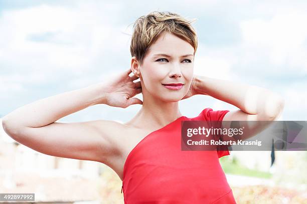 Actress Andrea Osvart is photographed for Self Assignment on November 07, 2013 in Rome, Italy. .