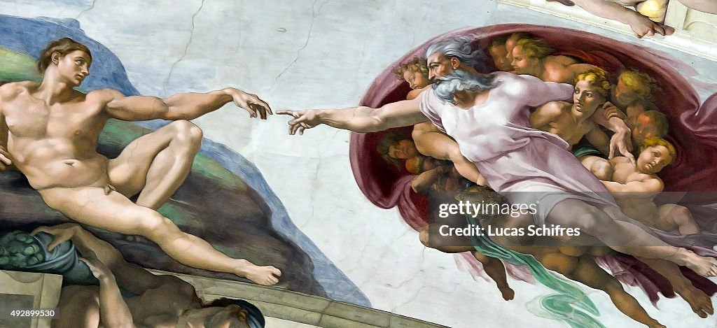 The Creation of Adam by Michelangelo...